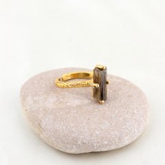 Ham Turmalin Doğaltaşlı Gümüş Yüzük