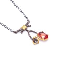 Zultanite Taşlı Özel Tasarım Gümüş Kolye