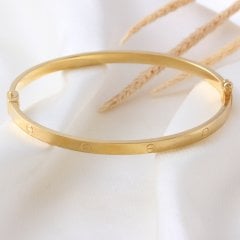 Cartier Model İnce Gümüş Bileklik