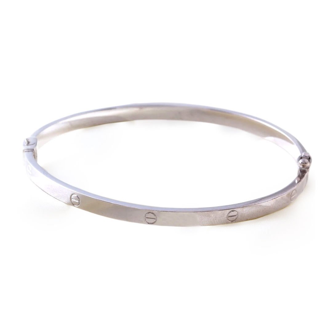 Cartier Model İnce Gümüş Bileklik