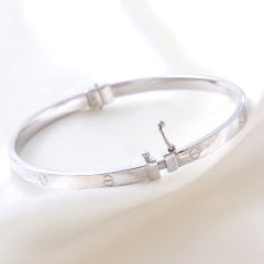 Cartier Model İnce Gümüş Bileklik