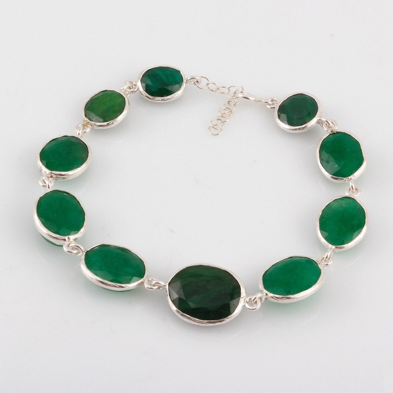 Zümrüt Doğal Taşlı Bayan Bileklik