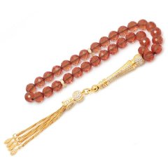 Zultanite Taşlı Özel Tasarım 925 Ayar Gümüş Püsküllü Tesbih