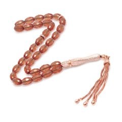 Zultanite Taşlı Özel Tasarım 925 Ayar Gümüş Püsküllü Tesbih