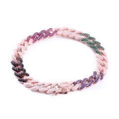 Karışık Zirkon Gurmet Gümüş Bileklik