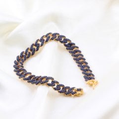 Mavi Zirkon Gurmet Gümüş Bileklik