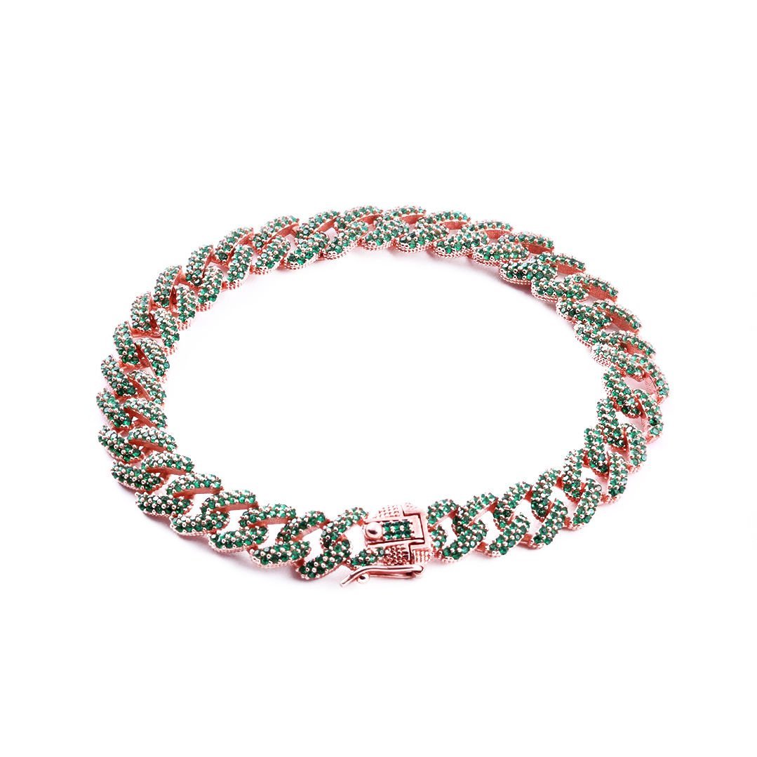 Yeşil Zirkon Gurmet Gümüş Bileklik