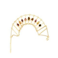 Ala Serisi Turmalin Doğaltaşlı Gümüş Bileklik