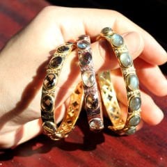 Yeşil Ametist Ve Dumanlı Kuvars Doğaltaşlı Bileklik