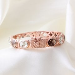 Yeşil Ametist Ve Dumanlı Kuvars Doğaltaşlı Bileklik