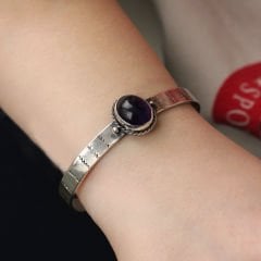 Ametist Doğaltaşlı Özel Tasarım Bileklik