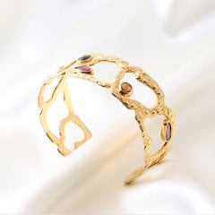 Turmalin Doğaltaşlı Gümüş Bileklik