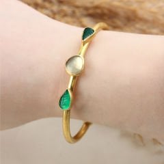 Lior Yeşil Ametist & Oniks Bileklik