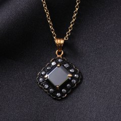 Elmas ve Mozanit Doğaltaşlı Özel Tasarım Kolye