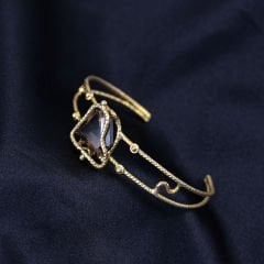 Özel Tasarım Dumanlı Kuvars Gümüş Bileklik