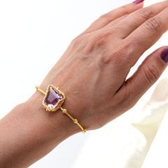 Özel Tasarım Ametist Gümüş Bileklik