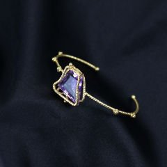 Özel Tasarım Ametist Gümüş Bileklik