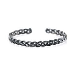 Örgü Model Erkek Gümüş Bileklik