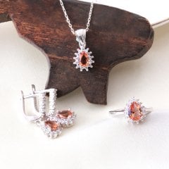 Zultanit Taşlı Gümüş Set