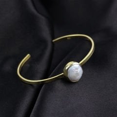 İnci Doğaltaşlı Gümüş Bileklik