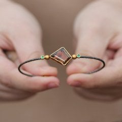 Dumanlı Kuvars Doğaltaşlı Bileklik