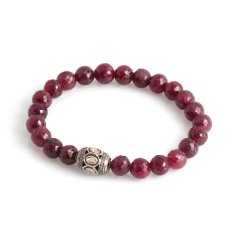 Elmas Ve Yakut Doğal Taşlı Bileklik