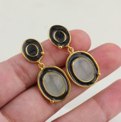 Mineli Akuamarin Doğaltaşlı Gümüş Set