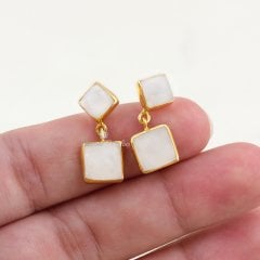 Aytaşı Doğaltaşlı Minimal Gümüş Set