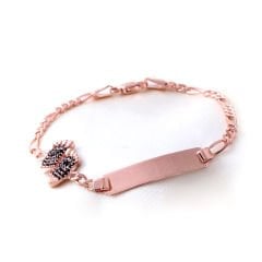 Gümüş Çocuk Künyesi Rose