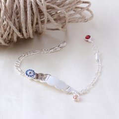 Nazar Boncuklu Zincirli Çocuk Künyesi