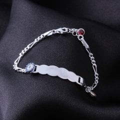 Nazar Boncuklu Zincirli Çocuk Künyesi