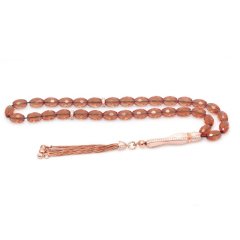 Zultanite Taşlı Özel Tasarım 925 Ayar Gümüş Püsküllü Tesbih