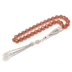 Zultanite Taşlı Özel Tasarım 925 Ayar Gümüş Püsküllü Tesbih