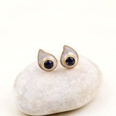 Tina Mineli Safir Doğaltaşlı Küpe M2