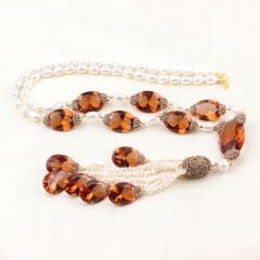 Özel Tasarım İnci ve Zultanit Taşlı Set