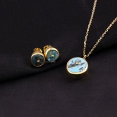 Nora Serisi Firuze Doğaltaşlı Set