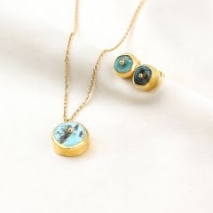 Nora Serisi Firuze Doğaltaşlı Set