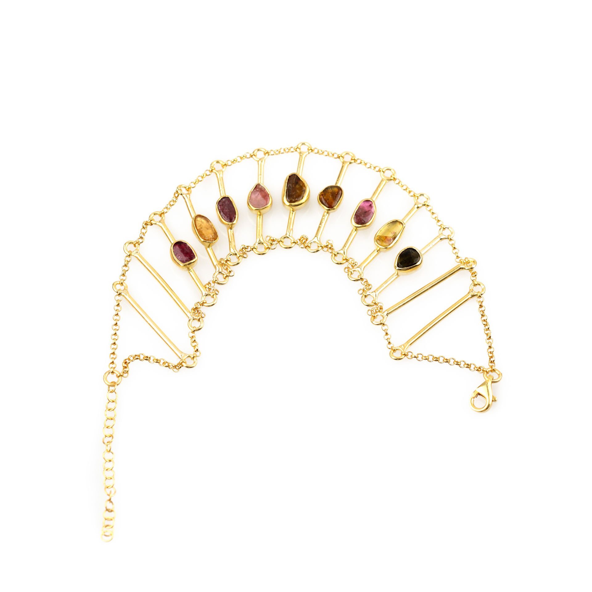 Ala Serisi Turmalin Doğaltaşlı Gümüş Bileklik