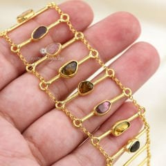 Ala Serisi Turmalin Doğaltaşlı Gümüş Bileklik