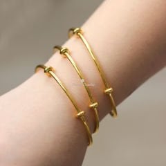 Unisex Esnek Gümüş Bileklik