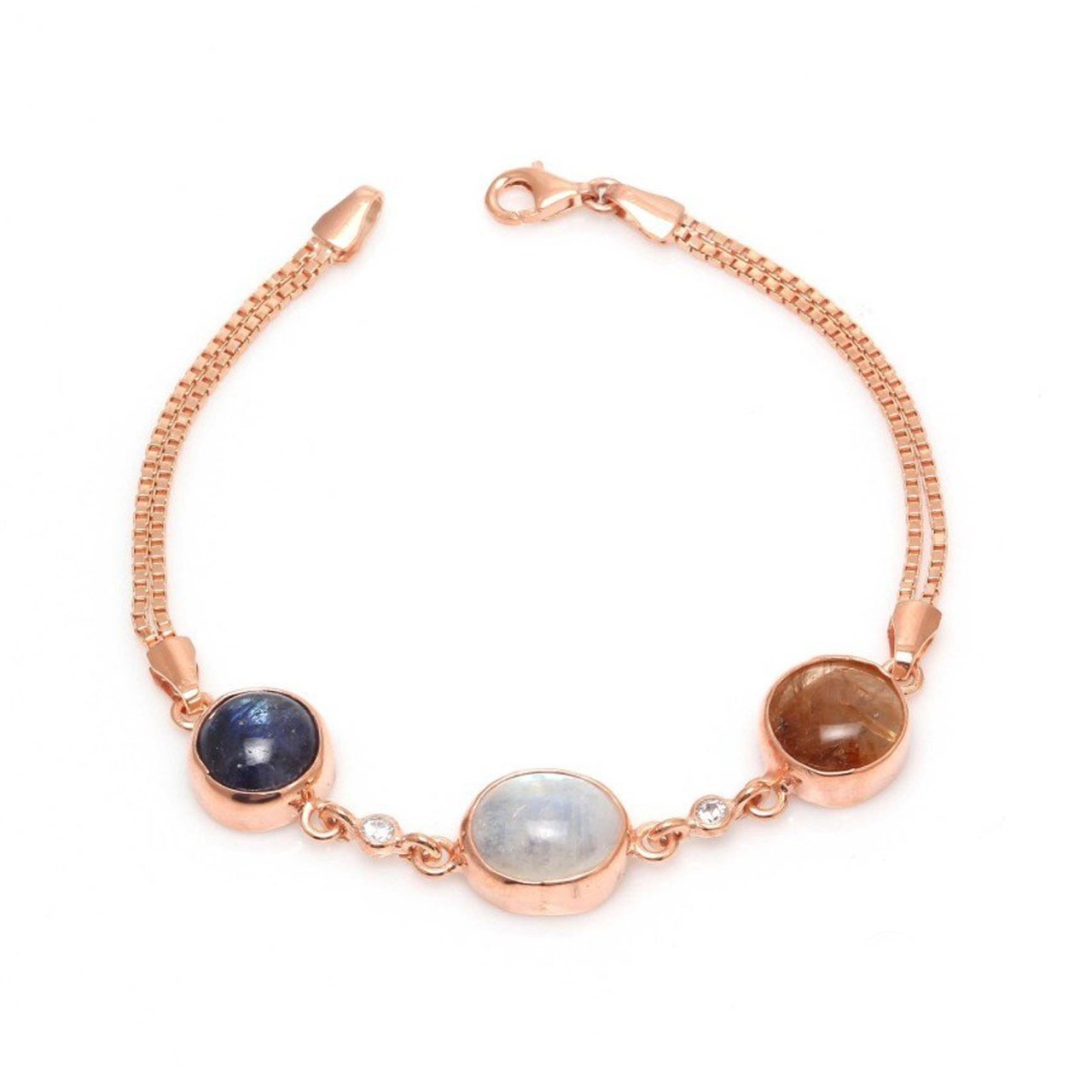 Aytaşı, Rutil Kuvars Ve Kyanit Doğaltaşlı Gümüş Bileklik