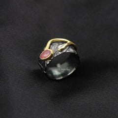 Ilgın Serisi Yakut Doğaltaşlı Gümüş Yüzük