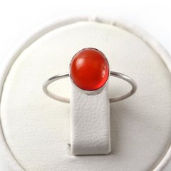 Ateş Opal Doğal Taşlı Minimal Bayan Yüzük