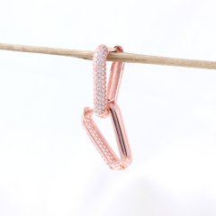 Minimal Gümüş Halka Küpe Rose