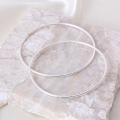 Halka Gümüş Küpe (Çap 6 cm)