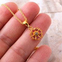 Alya Serisi Elmas ve Yakut Doğaltaşlı Set