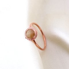 Della Serisi Sarı Safir Doğaltaşlı Gümüş Yüzük