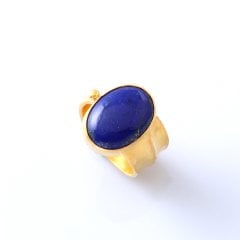 Lapis Lazuli Doğaltaşlı Gümüş Yüzük