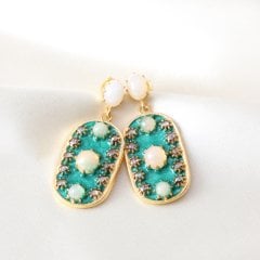 Elmas, Opal Doğaltaşlı Mineli Gümüş Set