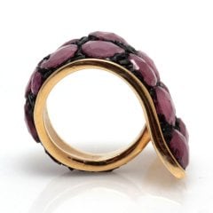 Yakut Doğal Taşlı Bayan Yüzük